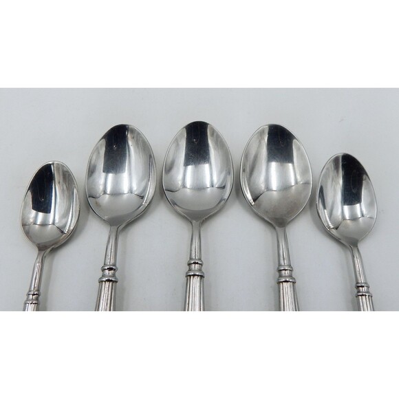 Hampton Silversmiths AVIGNON 2 Stainless Glossy Flatware 3 Soup Spoon 2 Teaspoon - Picture 3 of 9
